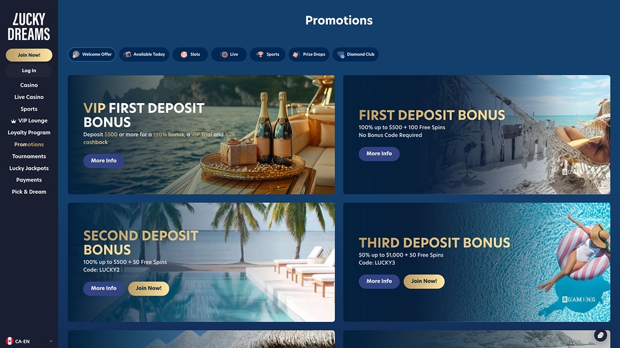 Lucky Dreams Casino: Contattaci per ogni tua esigenza